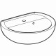 Lave-mains Bastia GEBERIT trop plein asymétrique - 501.612.00.1 