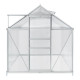 Serre de jardin à porte coulissante 250 x 190 cm en polycarbonate 4,75 m² helloshop26 03_0008252 