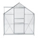 Serre de jardin à porte coulissante en polycarbonate 7,03 m² helloshop26 03_0008254 