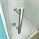 Porte de douche pivotante et pliante en verre anticalcaire - Dimensions au choix 