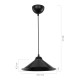 Lustre lampe lumière suspendu suspension en plastique hauteur 48 cm e27 noir helloshop26 03_0007501 