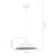 Lustre lampe lumière suspendu suspension hinckley en plastique hauteur 62 cm e27 blanc helloshop26 03_0007504 