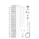 Kit ferme imposte manivelle Windy 605 noir SOUCHIER pour châssis abattant intérieur L.6.05m - 26811 