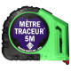 Mètre traçeur 5m + 10 mines édition whiteline JSTH - Blanc - MT5-B 