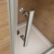Porte de douche pivotante 90x185cm en 6mm verre de sécurité 