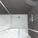 Pack porte de douche coulissante blanc 100x185 cm + paroi de retour 80cm + receveur à poser - whity Aurlane - PACF044 