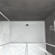 Pack porte de douche coulissante blanc extensible 140x185 + paroi de retour 80cm + receveur - whity Aurlane - PACF049 
