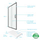 Pack paroi porte de douche + receveur a poser - 120x80 coulissante -crush moon 120x80 