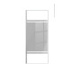 Paroi de douche 80x200cm miroir - profilé + barre plafond finition chrome - freedom 2 mirror Aurlane - PACF377 
