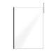 Paroi de douche 140x200cm verre transparent - profilé + barre plafond noire - freedom 2 black 