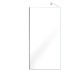 Pack paroi de douche 100x200cm verre transparent - barre de fixation extensible - Couleur de profil au choix 