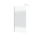 Pack paroi de douche 100x200cm - bande miroir - barre de fixation extensible et profil chrome 