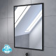 Meuble salle de bain 60 x 80 - finition chene naturel + vasque blanche + miroir - timber 60 - pack15 Aurlane - PACM225 