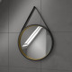 Meuble salle de bain 60x80 - finition chene naturel + vasque noire + miroir barber - timber 60 - pack20 