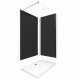 Pack 2 panneaux muraux wall'it noir + receveur whiteness ii 120 + paroi de douche freedom 2 thin transparent 120 + barre de fixation chrome Aurlane - PACP042 