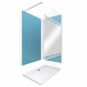 Pack 2 panneaux muraux wall'it bleu + receveur whiteness ii 120 + paroi de douche freedom 2 miroir 120 + barre de fixation chrome 