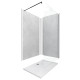 Pack panneaux muraux light grey 90+120x210 - receveur 120x90 - paroi 120x200 - profils et bras noir Aurlane - PACP077 