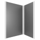 Pack panneaux muraux gris - 90 x 120cm - en aluminium avec profilé d'angle et de finition anodisés noir mat - wall'it gris 90x120 