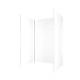 Pack 3 panneaux muraux en aluminium blanc 90/120/90 x 210cm avec profilés finitions et angles chrome Aurlane - PACP267 