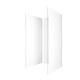 Pack 3 panneaux muraux en aluminium blanc de 90x210 cm avec profilés de finitions et d'angles chrome Aurlane - PACP269 