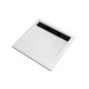 Receveur en acrylique blanc effet pierre 80x80x4 cm + grilles linéaires chrome et noire - moon Aurlane - PACR009 