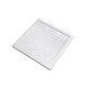 Pack receveur 80x80 blanc effet pierre et grille décor en aluminium blanc brillant - pack moon 