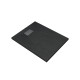 Pack receveur noir effet pierre 100x80 cm et grille décor perforée en inox - pack rock 2 Aurlane - PACR126 