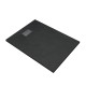 Pack receveur noir effet pierre 120x90 cm et grille décor perforée en inox - pack rock 2 Aurlane - PACR127 