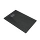 Pack receveur noir effet pierre 120x80 cm et grille décor linéaire en inox - pack rock 2 Aurlane - PACR129 