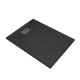 Pack receveur noir effet pierre 120x90 cm et grille décor linéaire en inox - pack rock 2 Aurlane - PACR132 