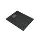 Pack receveur noir effet pierre 90x70 cm et grille décor linéaire en inox - pack rock 2 Aurlane - PACR133 