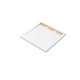 Receveur en acrylique blanc 80x80x4 cm + grilles linéaires chrome et or brossé - whiteness ii Aurlane - PACR151 