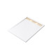 Receveur en acrylique blanc effet pierre 80x100x4 cm + grilles linéaires chrome et or brossé - moon Aurlane - PACR159 