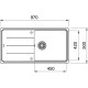 Évier Basis BFG 621-97 Fragranit+ Stone FRANKE - 970x500 mm - 114.0280.443 