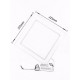 Downlight dalle led extra plate carré alu 18w - couleur eclairage : blanc chaud 2300k - 3500k 