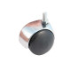 Roulette pivotante à tige filetée 10x15 AVL - Roue nylon noir Ø 50 - Charge 40 kg - 595525A 