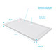 Receveur de douche a poser extra-plat anti-derapant en acrylique blanc rectangle - 140x80cm - bac de douche whiteness 140 Aurlane - SCAB127 
