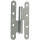 Paumelle inox brossé 304 bout rond TORBEL - 140x70 - gauche - J532345 
