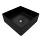 Vasque à poser carrée en céramique noire - 40x40x14cm - squarish dark 