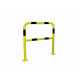 Barrière de protection noire et jaune avec platine 150 x 150 mm VISO - acier galva - 1500 x 1000 m - Ø40 mm - BAR415NJ 