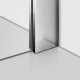 Paroi de douche à l'italienne verre anticalcaire avec barre de fixation 90 cm et pince 360° - Dimensions au choix 