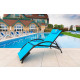 Fauteuil relax bleu - structure pliable et confortable 