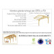 Abri deux pentes faitage decale adosse, 500cmx500cm, bois douglas francais, carport, auvent, abri voiture, cpbf-v2pfda500x500 