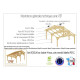 Abri deux pentes, 400cmx800cm, bois douglas francais, carport, auvent, abri voiture, cpbf-v2p400x800 