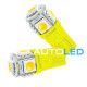 Ampoule led w5w orange / led t10 orange / 5 leds autoled® 