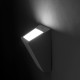 Applique 3w angle, aluminium et polycarbonate, blanc 