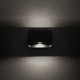 Applique diago, aluminium et verre, gris urbain 