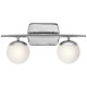 Applique jasper, chrome poli, verre opale, 2 led 
