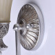 Applique murale argentée country 1 ampoule 20 cm 