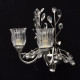 Applique murale argentée flora 2 ampoules 20 cm 